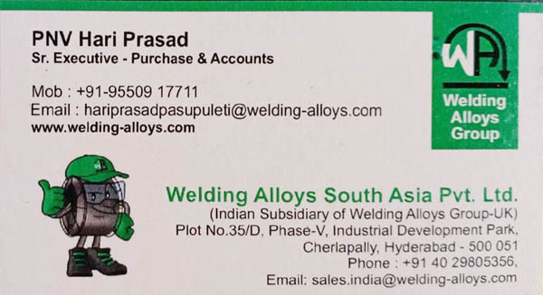 Welding Alloys South Asia Pvt Ltd